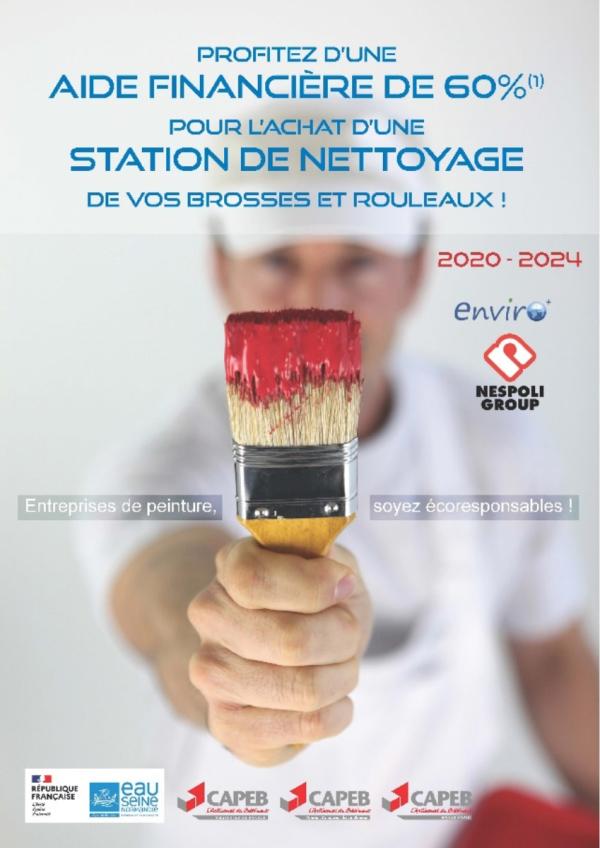 Profitez d'une aide financière de 60% pour l'achat d'une station de nettoyage de vos brosses et rouleaux !