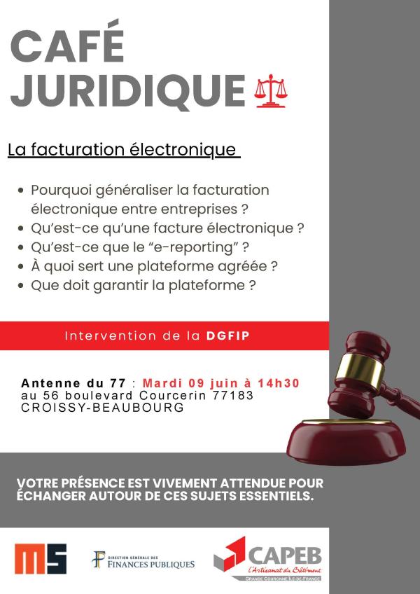 Café juridique - Mardi 09 juin à 14h30