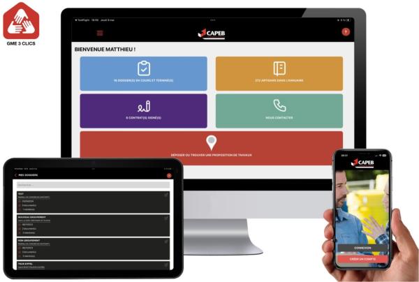 copie d'écran appli GME 3clics